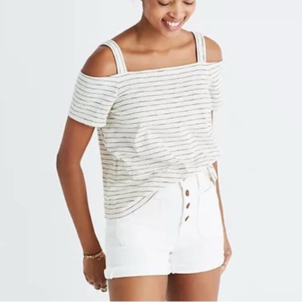 Madewell Striped Off-Shoulder Top